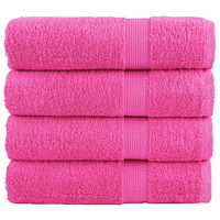 vidaXL Premium badhanddukar SOLUND 4 st rosa 70x140 cm 600 gsm