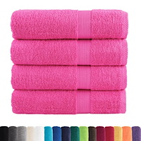 vidaXL Premium badhanddukar SOLUND 4 st rosa 70x140 cm 600 gsm