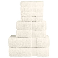 vidaXL Premium handdukar 8 st SOLUND gräddvit 600 gsm