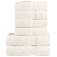 vidaXL Premium handdukar 6 st SOLUND gräddvit 600 gsm
