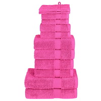 vidaXL Premium handdukar 12 st SOLUND rosa 600 gsm