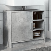 vidaXL Tvättställsskåp betonggrå 63x29x55 cm konstruerat trä