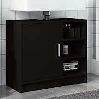 vidaXL Tvättställsskåp svart 63x29x55 cm konstruerat trä