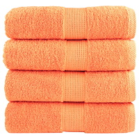 vidaXL Premium gästhanddukar SOLUND 4 st orange 30x50 cm 600 gsm