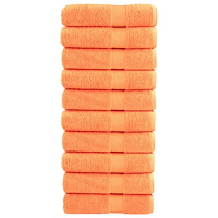 vidaXL Premium badhanddukar SOLUND 10 st orange 70x140 cm 600 gsm