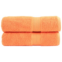 vidaXL Premium badhanddukar SOLUND 2 st orange 70x140 cm 600 gsm