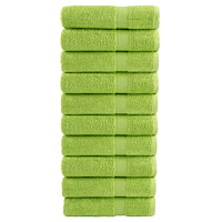 vidaXL Premium handdukar SOLUND 10 st äppelgrön 50x100 cm 600 gsm