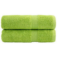 vidaXL Premium badhanddukar SOLUND 2 st grön 100x150 cm 600 gsm