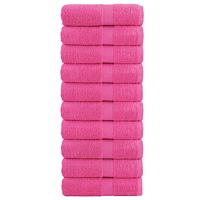vidaXL Premium gästhanddukar SOLUND 10 st rosa 30x50 cm 600 gsm
