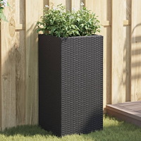 vidaXL Odlingslåda svart 40x40x80 cm konstrotting