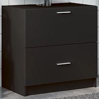 vidaXL Tvättställsskåp svart 59x37x59 cm konstruerat trä