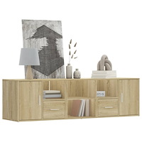 vidaXL Hörnskåp sonoma-ek 160x40x45 cm konstruerat trä