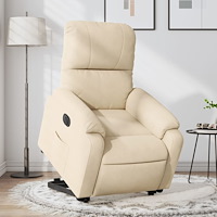 vidaXL Elektrisk reclinerfåtölj med uppresningshjälp mikrofibertyg
