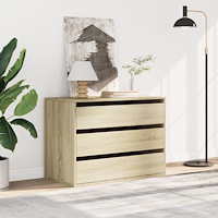 vidaXL Byrå sonoma-ek 80x41x58 cm konstruerat trä