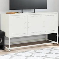 vidaXL TV-skåp vit 100,5x39x60,5 cm stål