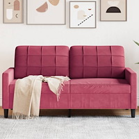 vidaXL 2-sitssoffa vinröd 140 cm sammet