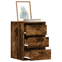 vidaXL Byrå rökfärgad ek 40x41x58 cm konstruerat trä