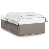 vidaXL sängram utan madrass taupe 120x190 cm tyg