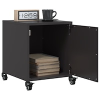 vidaXL Sängbord 2 st svart 36x39x43,5 cm stål