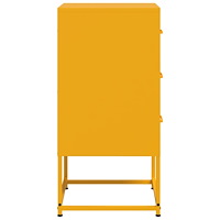 vidaXL Sängbord 2 st senapsgul 36x39x78 cm stål