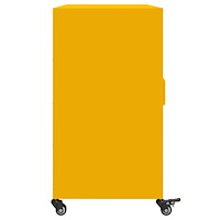 vidaXL Skänk senapsgul 100,5x39x72 cm stål