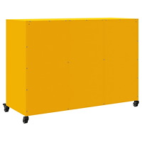 vidaXL Skänk senapsgul 100,5x39x72 cm stål