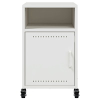 vidaXL Sängbord 2 st vit 36x39x59 cm stål