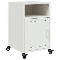 vidaXL Sängbord 2 st vit 36x39x59 cm stål