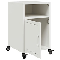 vidaXL Sängbord 2 st vit 36x39x59 cm stål