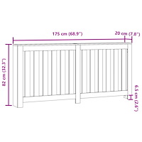 vidaXL Elementskydd sonoma-ek 175x20x82 cm konstruerat trä