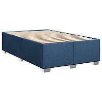 vidaXL Ramsäng med madrass blå 120x200 cm tyg