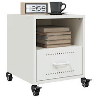 vidaXL Sängbord 2 st vit 36x39x43,5 cm stål