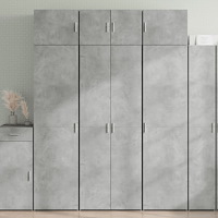 vidaXL Förvaringsskåp betonggrå 70x42,5x225 cm konstruerat trä