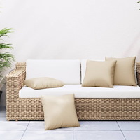 vidaXL Soffkuddar 4 st beige 50x50 cm tyg