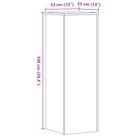 vidaXL Växtställ sonoma-ek 33x33x100 cm konstruerat trä