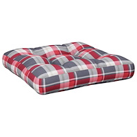 vidaXL Palldyna rödrutig 60x60x12 cm tyg