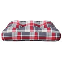 vidaXL Palldyna rödrutig 60x60x12 cm tyg
