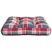 vidaXL Palldyna rödrutig 60x60x12 cm tyg