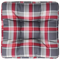 vidaXL Palldyna rödrutig 60x60x12 cm tyg