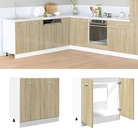 vidaXL Underskåp “Lyon” sonoma-ek 80x46x81,5 cm konstruerat trä