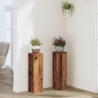 vidaXL Växtställ 2 st åldrat trä 17x17x60 cm konstruerat trä