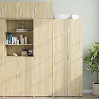 vidaXL Förvaringsskåp smalt sonoma ek 45x42,5x225 cm konstruerat trä