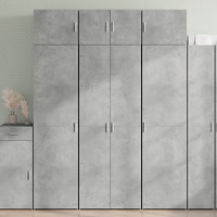 vidaXL Förvaringsskåp betonggrå 70x42,5x225 cm konstruerat trä