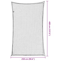 vidaXL Lastnät med elastiskt rep svart 4x2,5 m PP