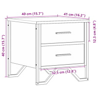 vidaXL Sängbord 2 st svart 40x41x40 cm konstruerat trä