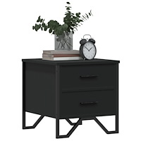 vidaXL Sängbord 2 st svart 40x41x40 cm konstruerat trä