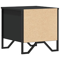 vidaXL Sängbord 2 st svart 40x41x40 cm konstruerat trä