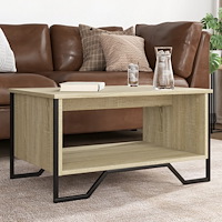 vidaXL Soffbord sonoma-ek 75x51x40 cm konstruerat trä