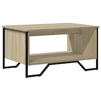 vidaXL Soffbord sonoma-ek 75x51x40 cm konstruerat trä