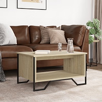 vidaXL Soffbord sonoma-ek 75x51x40 cm konstruerat trä